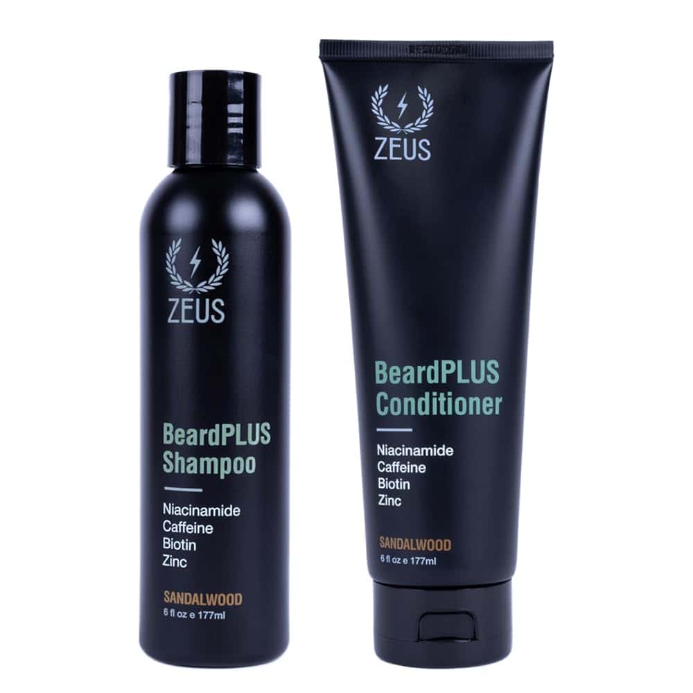 Set de Champú y Acondicionador ZEUS BeardPlus para Barba,