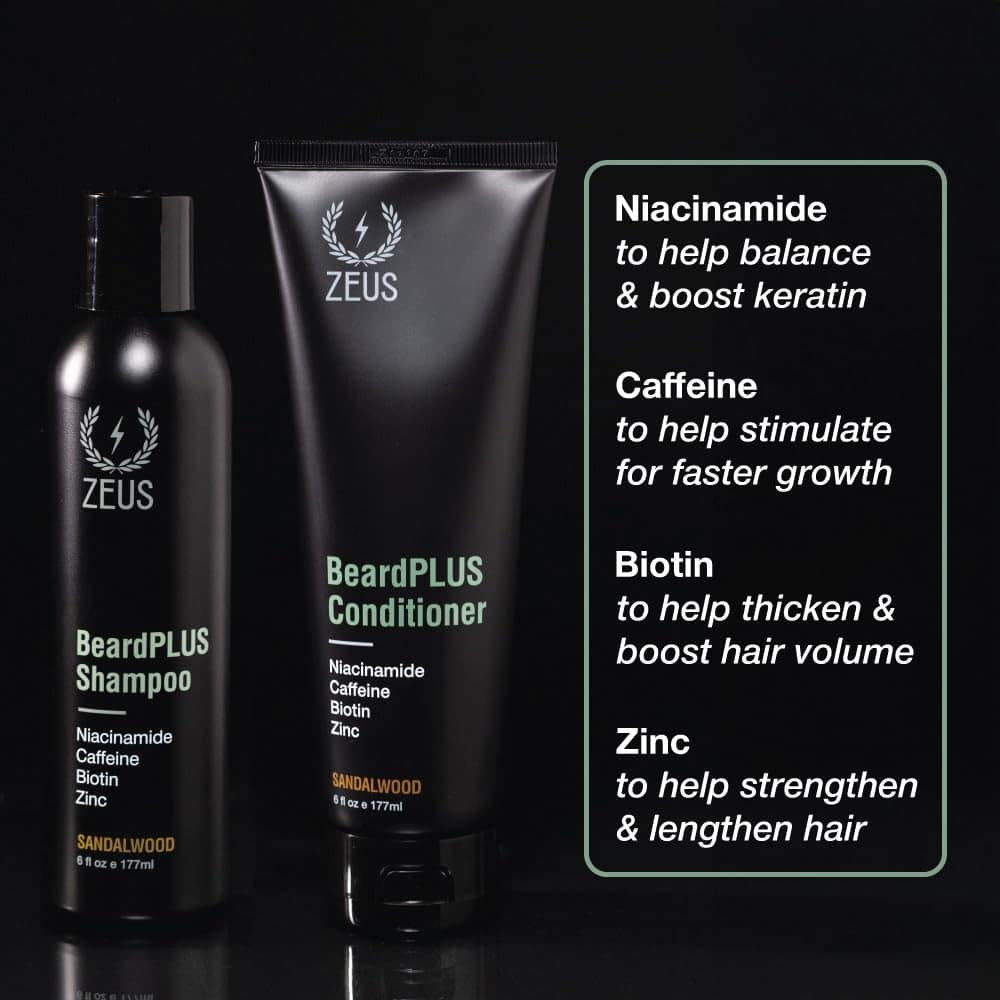 Set de Champú y Acondicionador ZEUS BeardPlus para Barba, - Imagen 4