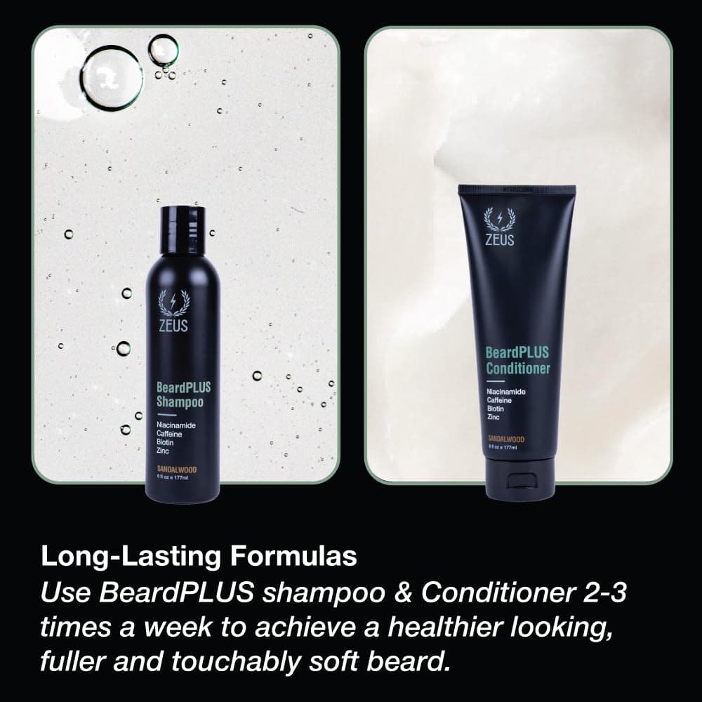 Set de Champú y Acondicionador ZEUS BeardPlus para Barba, - Imagen 3