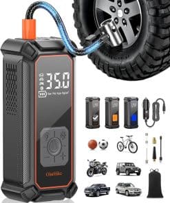 Inflador de neumáticos portátil OlarHike, compresor de aire