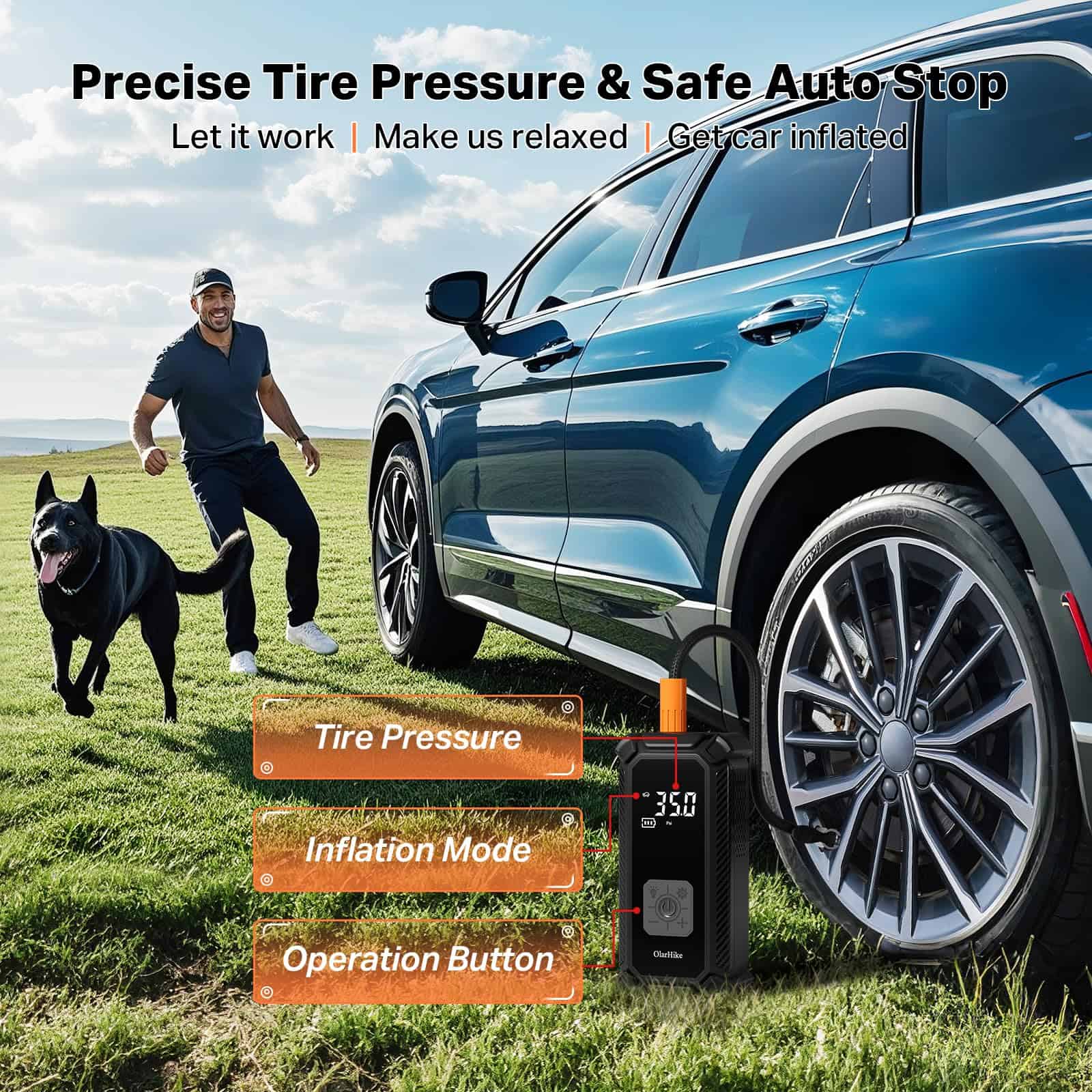 Inflador de neumáticos inalámbrico OlarHike Compresor de - Imagen 6