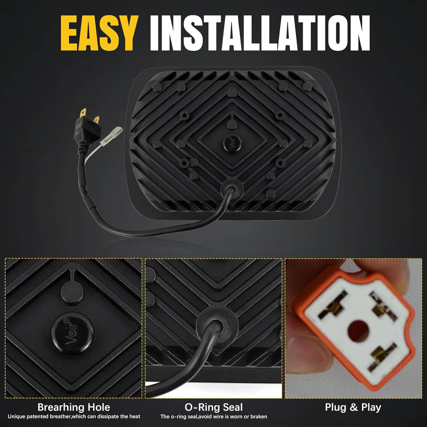 Faros Rectangulares ZOOMTO 2PCS130W 5x7/ 6x7 Pulgadas, - Imagen 6