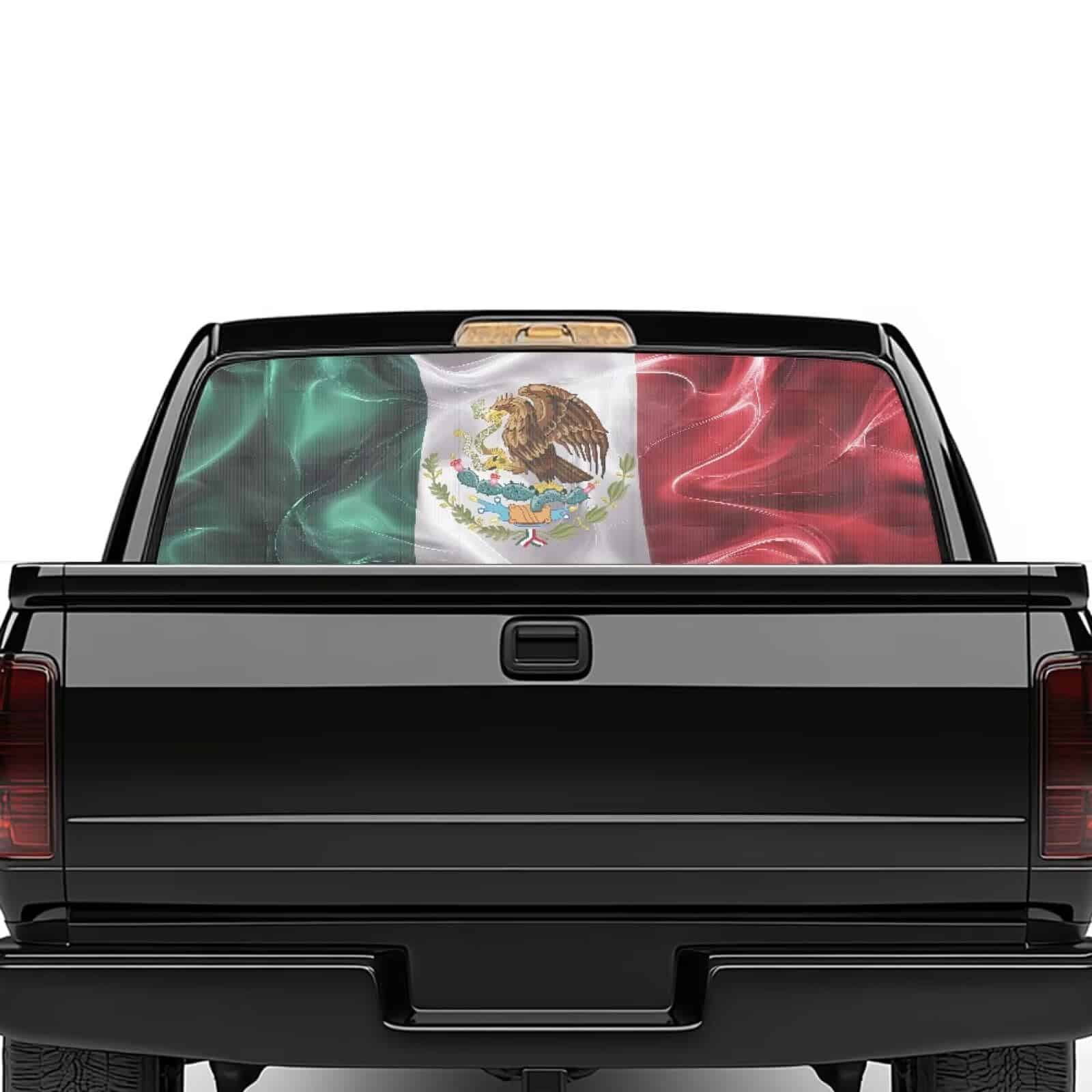 Oramclsy Calcomanía de bandera mexicana para ventana