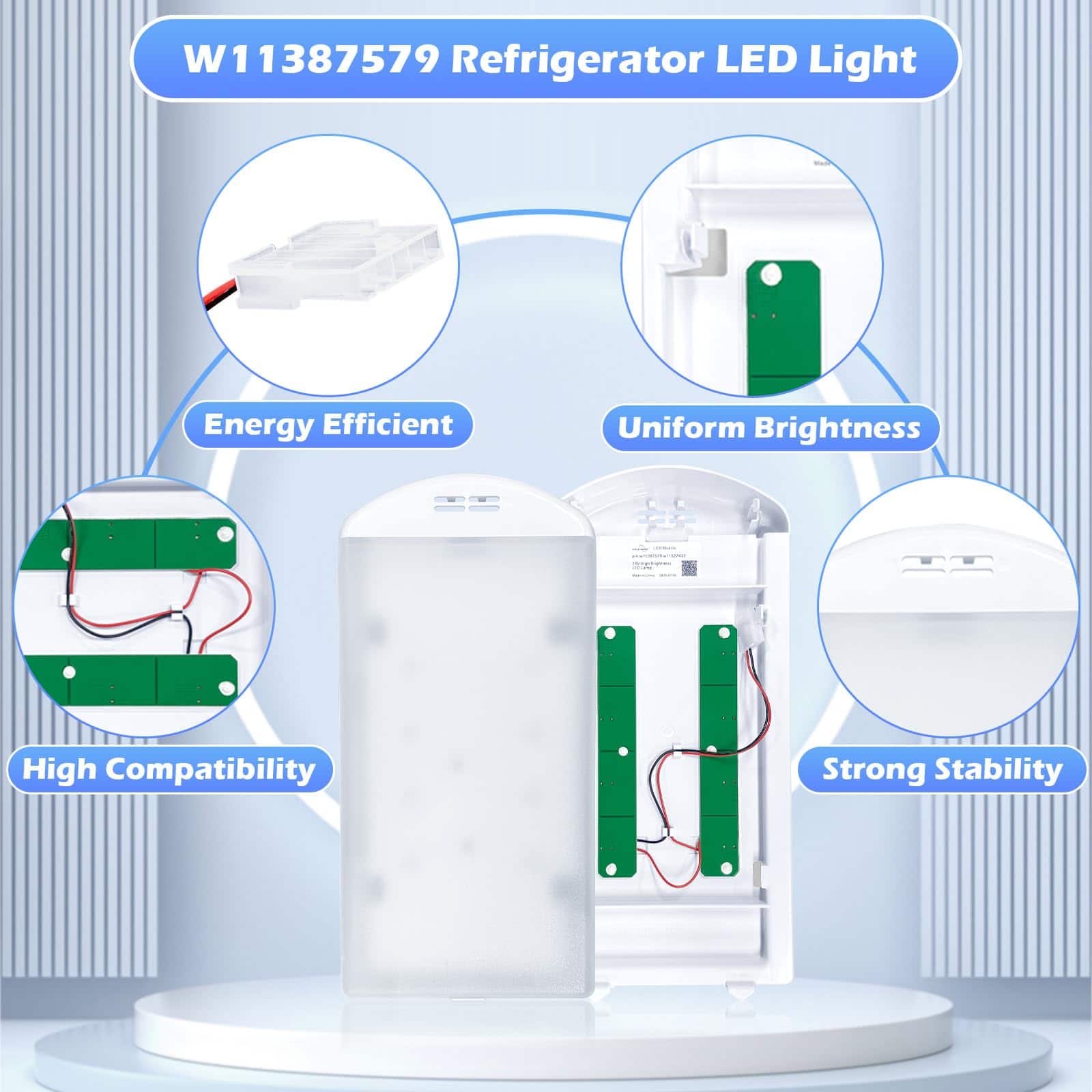 Módulo de luz LED para refrigerador W11527432 Compatible - Imagen 4