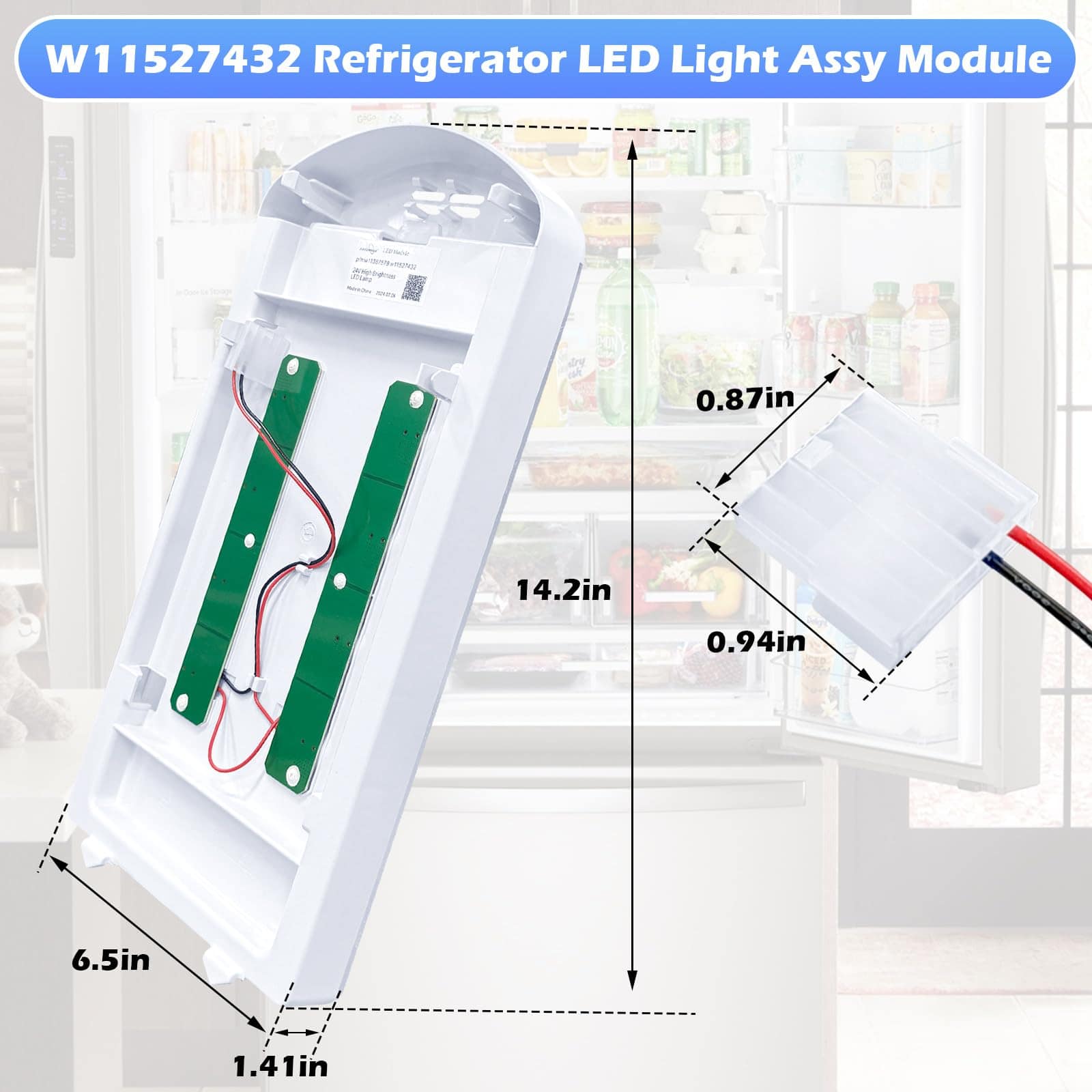 Módulo de luz LED para refrigerador W11527432 Compatible - Imagen 3