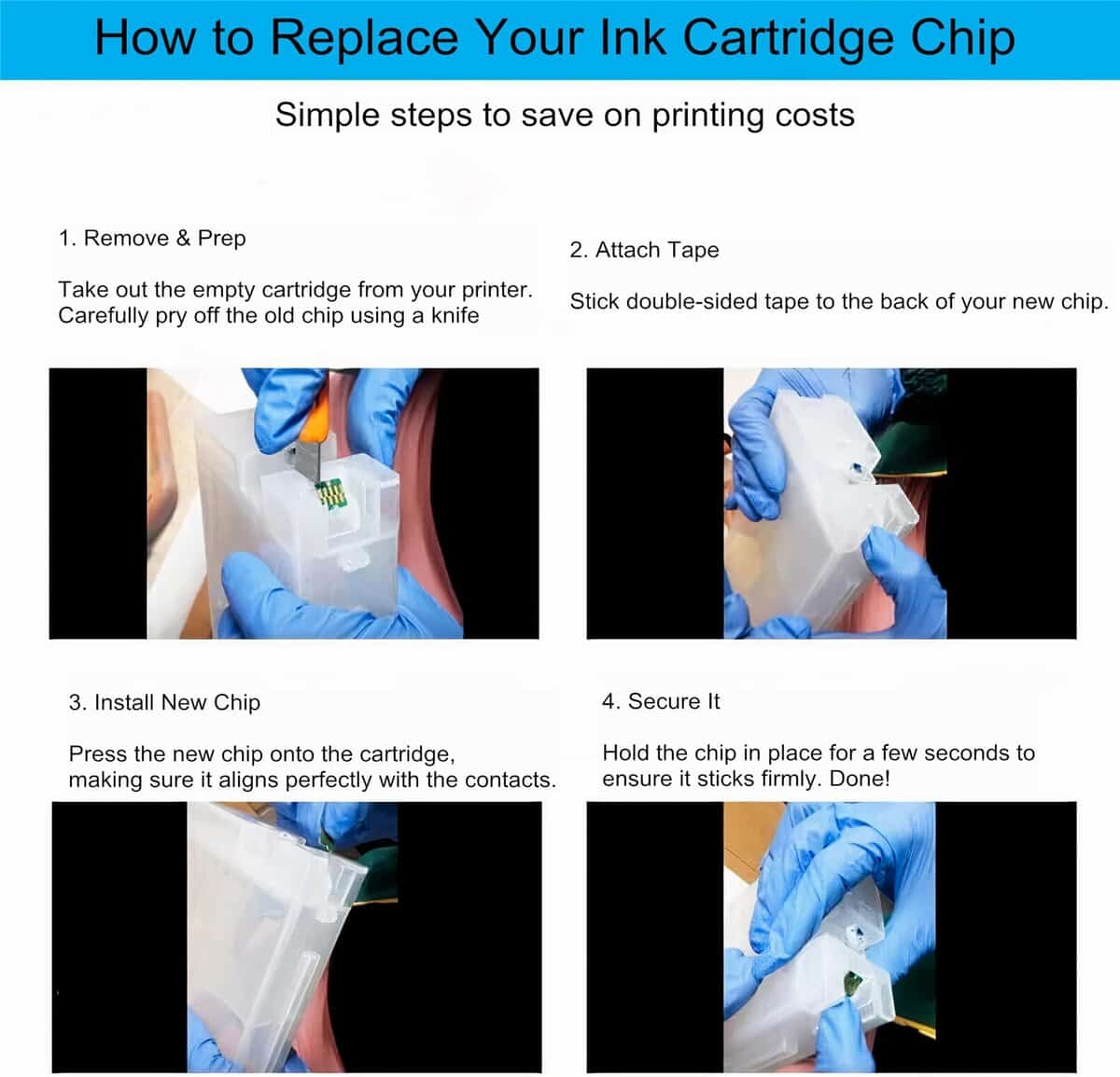 6pcs Chips de Tinta para Impresora DTG Epson F2000 F2100 - - Imagen 5