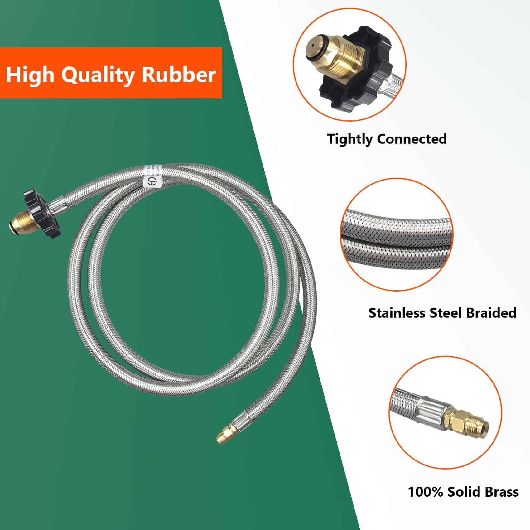 Manguera de Pigtail de Propano para RV con Conexión - Imagen 4