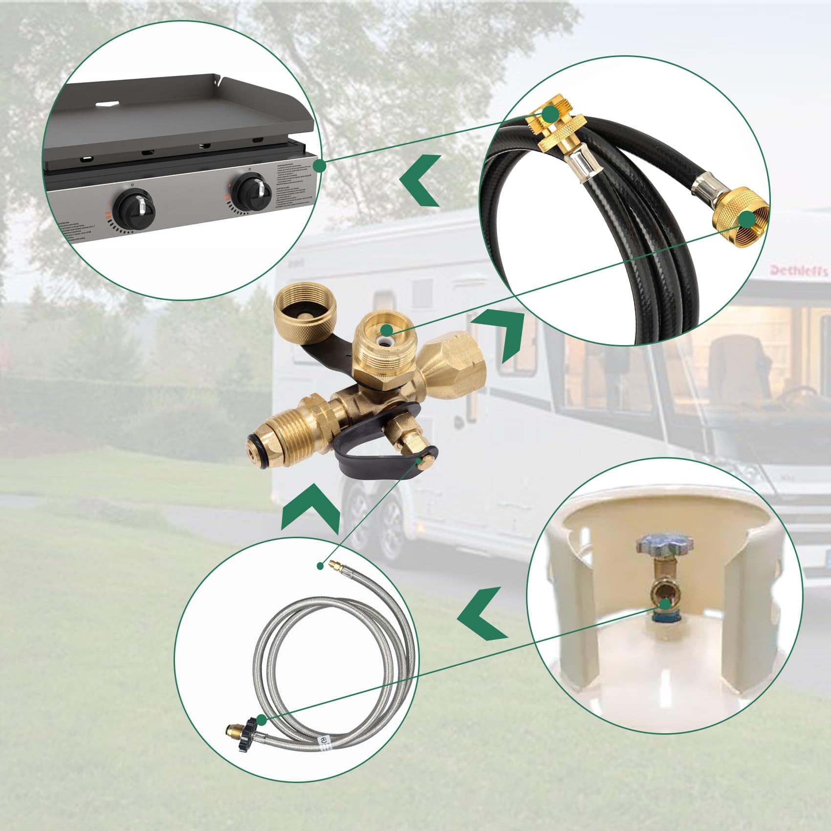 Manguera de Pigtail de Propano para RV con Conexión - Imagen 6