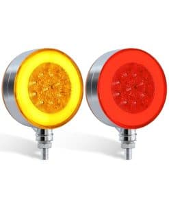 ASNOO 2PCS 74 LED Luz de Camión Redonda de Doble Cara con