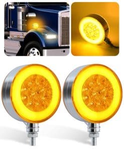 ASNOO 2PCS 74 LED Round Double Face Halo -Luces Delanteras y