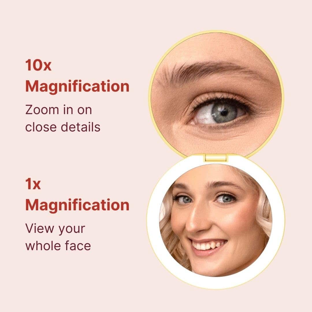 Espejo de Maquillaje para Viaje Fancii Taylor con Luz LED, - Imagen 6