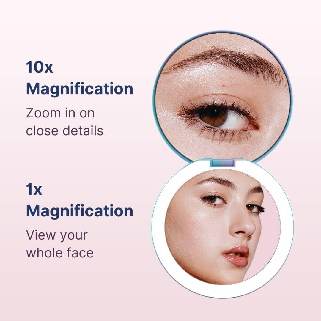 Espejo de Maquillaje de Viaje Fancii Taylor con Luz LED, - Imagen 5