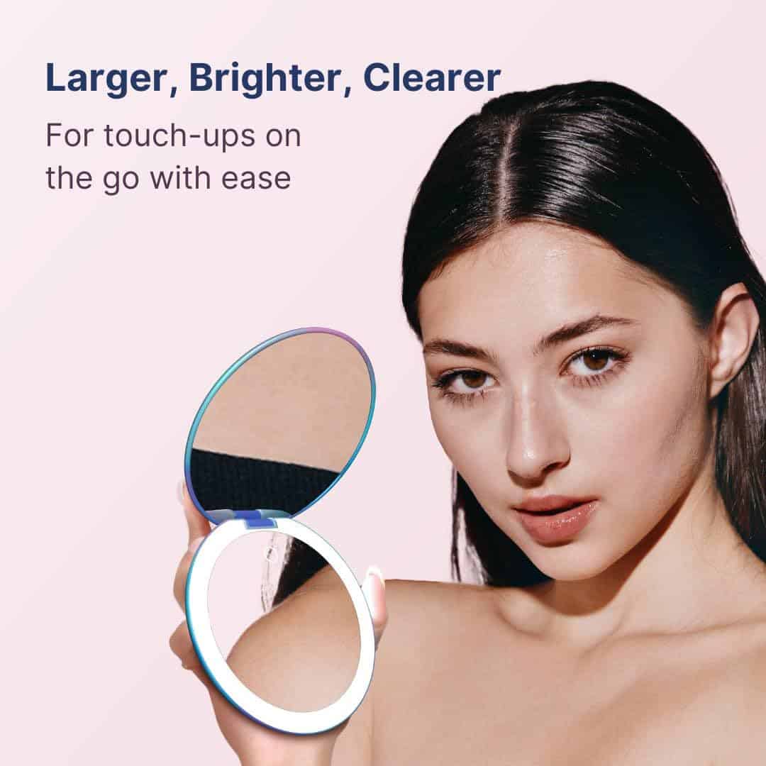 Espejo de Maquillaje de Viaje Fancii Taylor con Luz LED, - Imagen 3