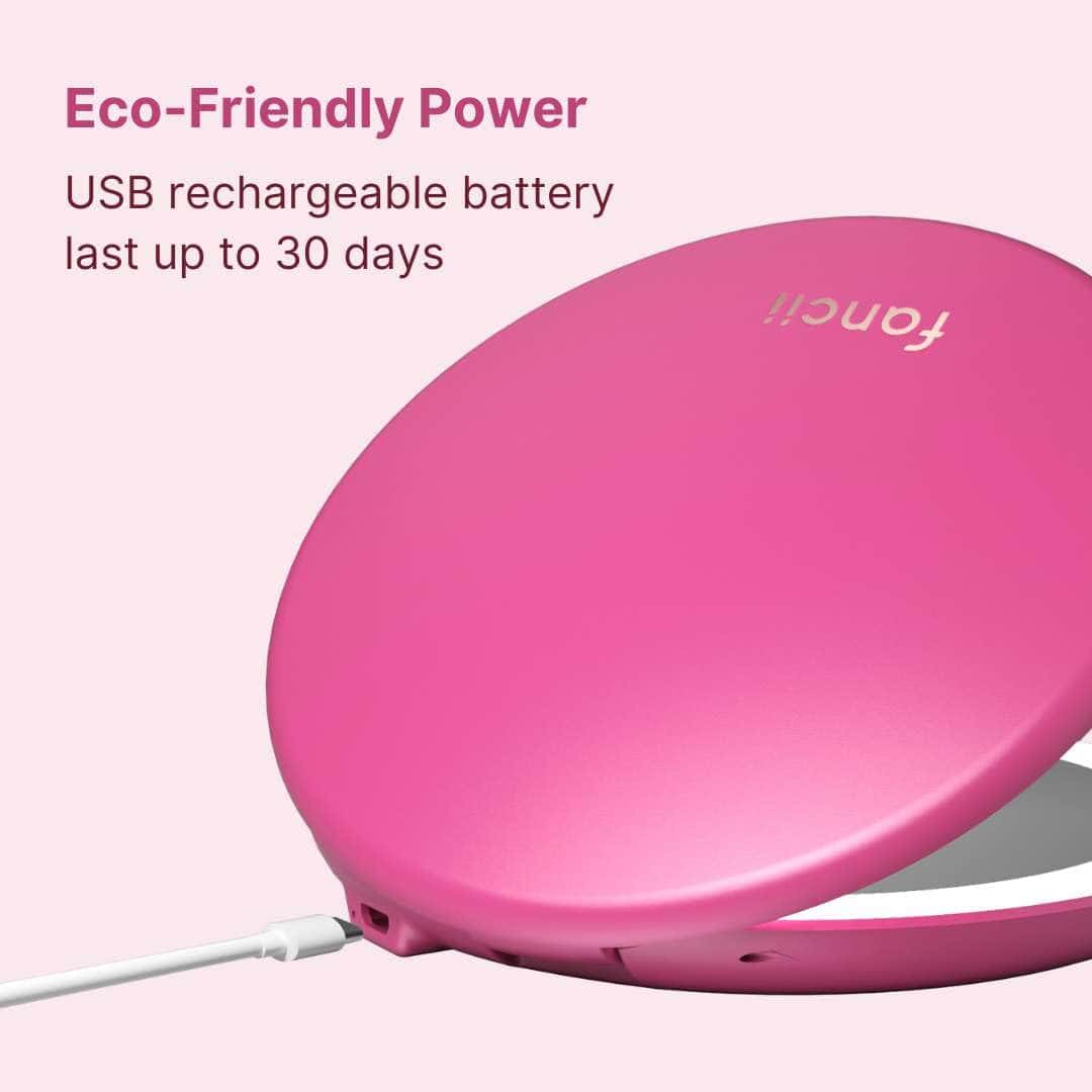 Espejo de Viaje Compacto Fancii Taylor con Luz, Recargable, - Imagen 4