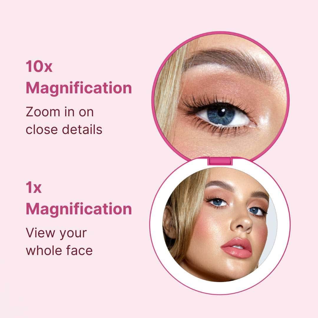 Espejo de Viaje Compacto Fancii Taylor con Luz, Recargable, - Imagen 6