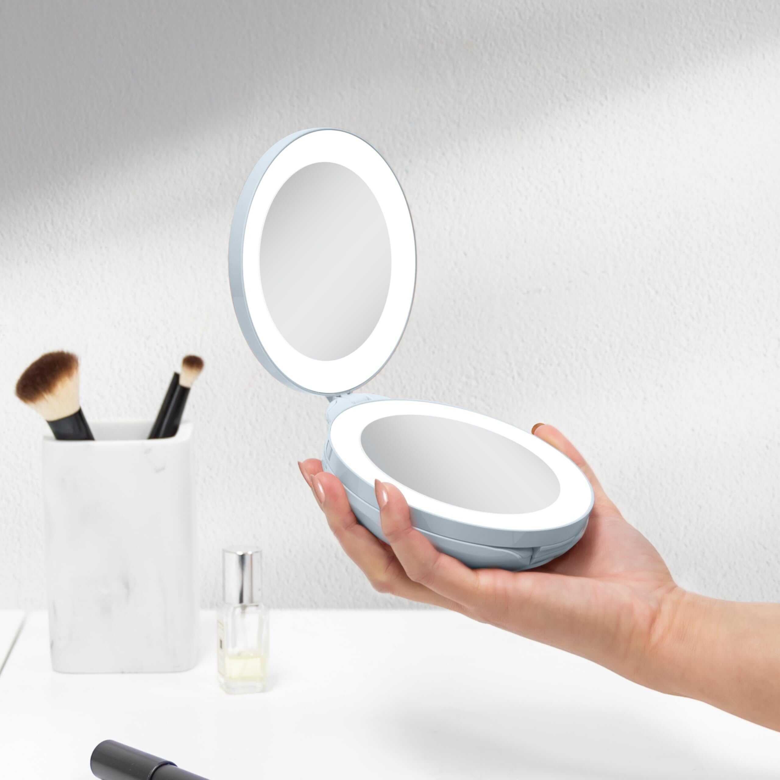 Espejo de Maquillaje de Viaje Zadro Compact con Luces, - Imagen 3