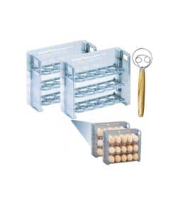 Contenedor de 60 Rejillas, 2 Paquetes de Porta Huevos para