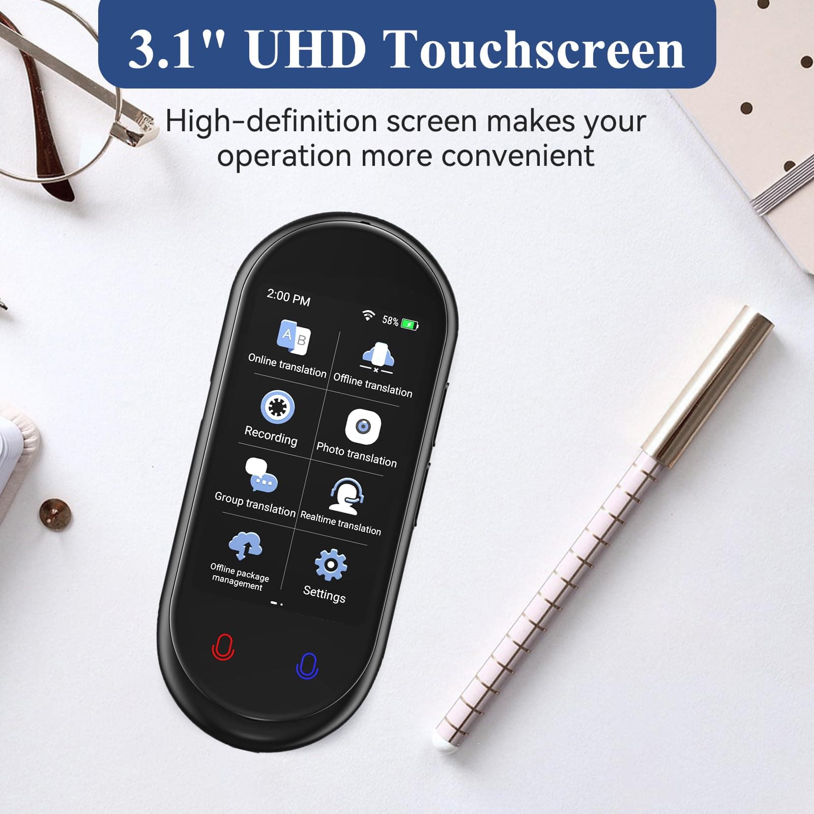 Dispositivo Traductor de Idiomas, ChatGPT Ai Translator, - Imagen 7