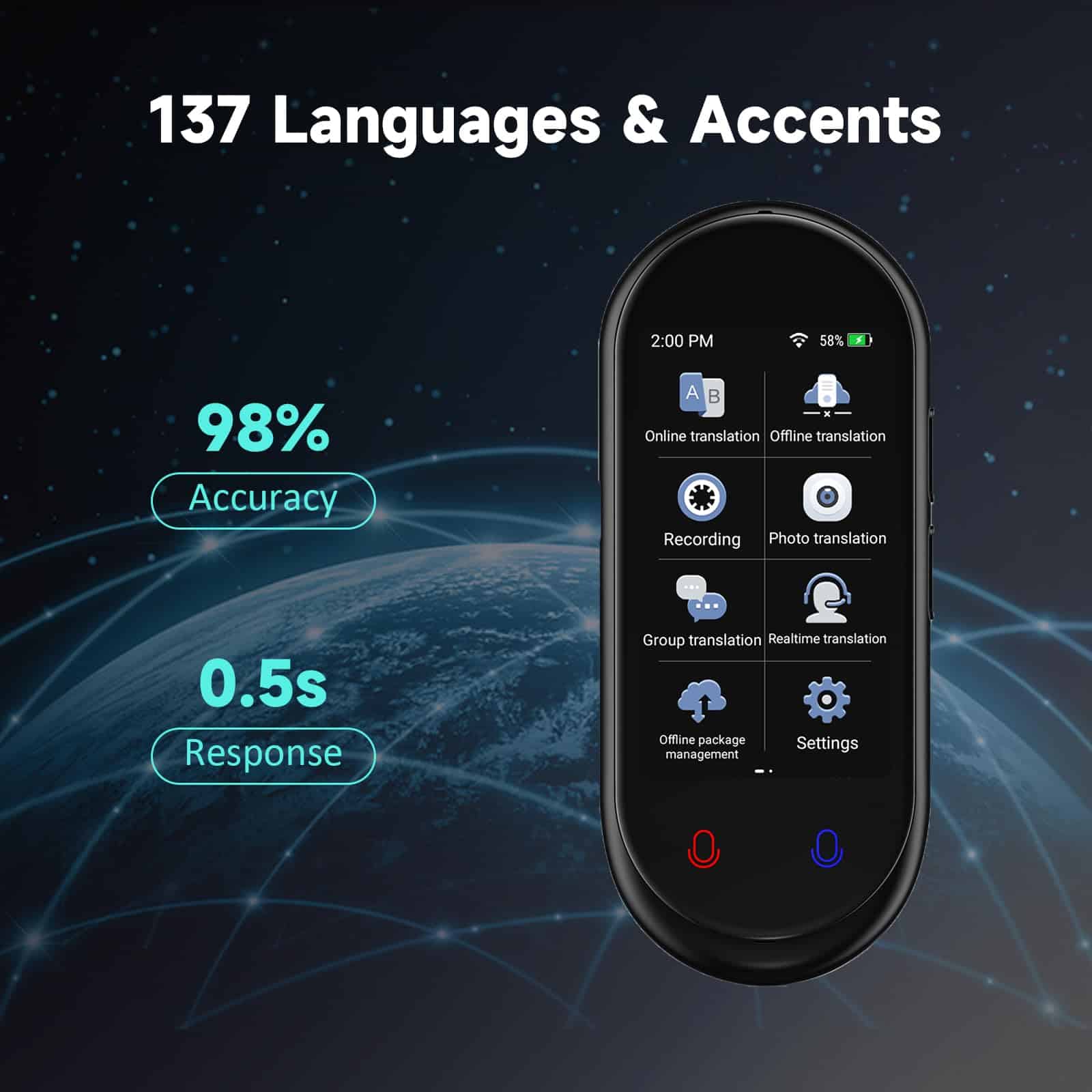 Dispositivo Traductor de Idiomas, ChatGPT Ai Translator, - Imagen 8