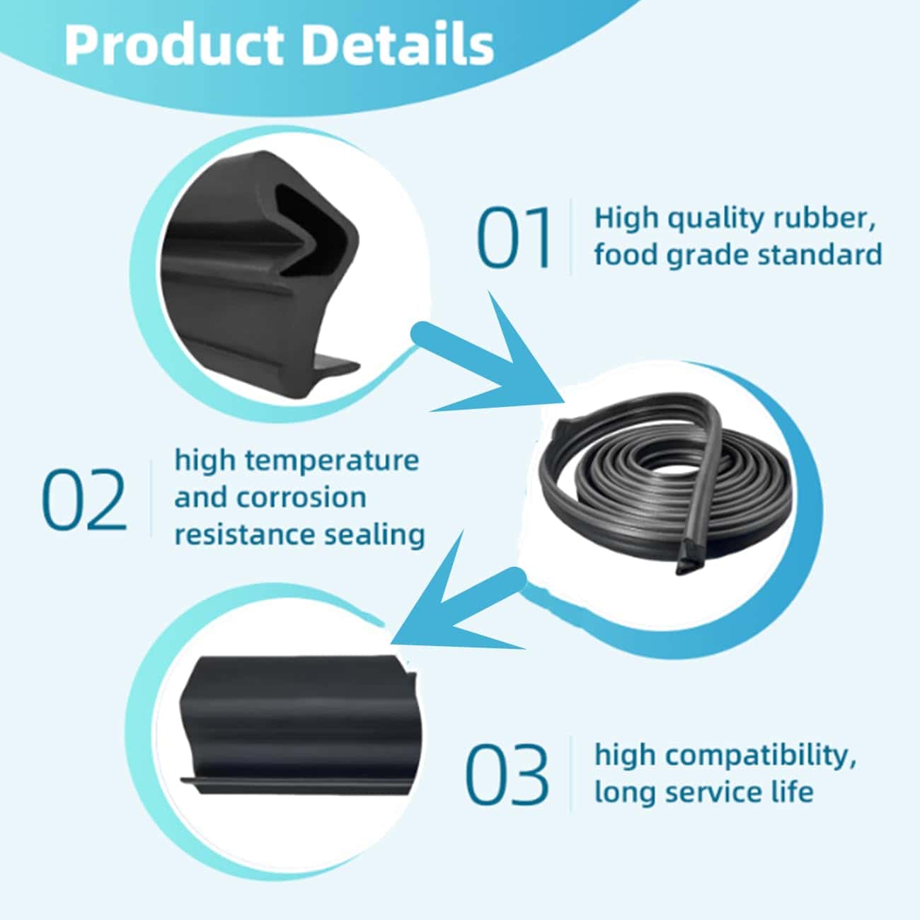Junta de Puerta de Lavavajillas Nueva W11177741 Compatible - Imagen 4
