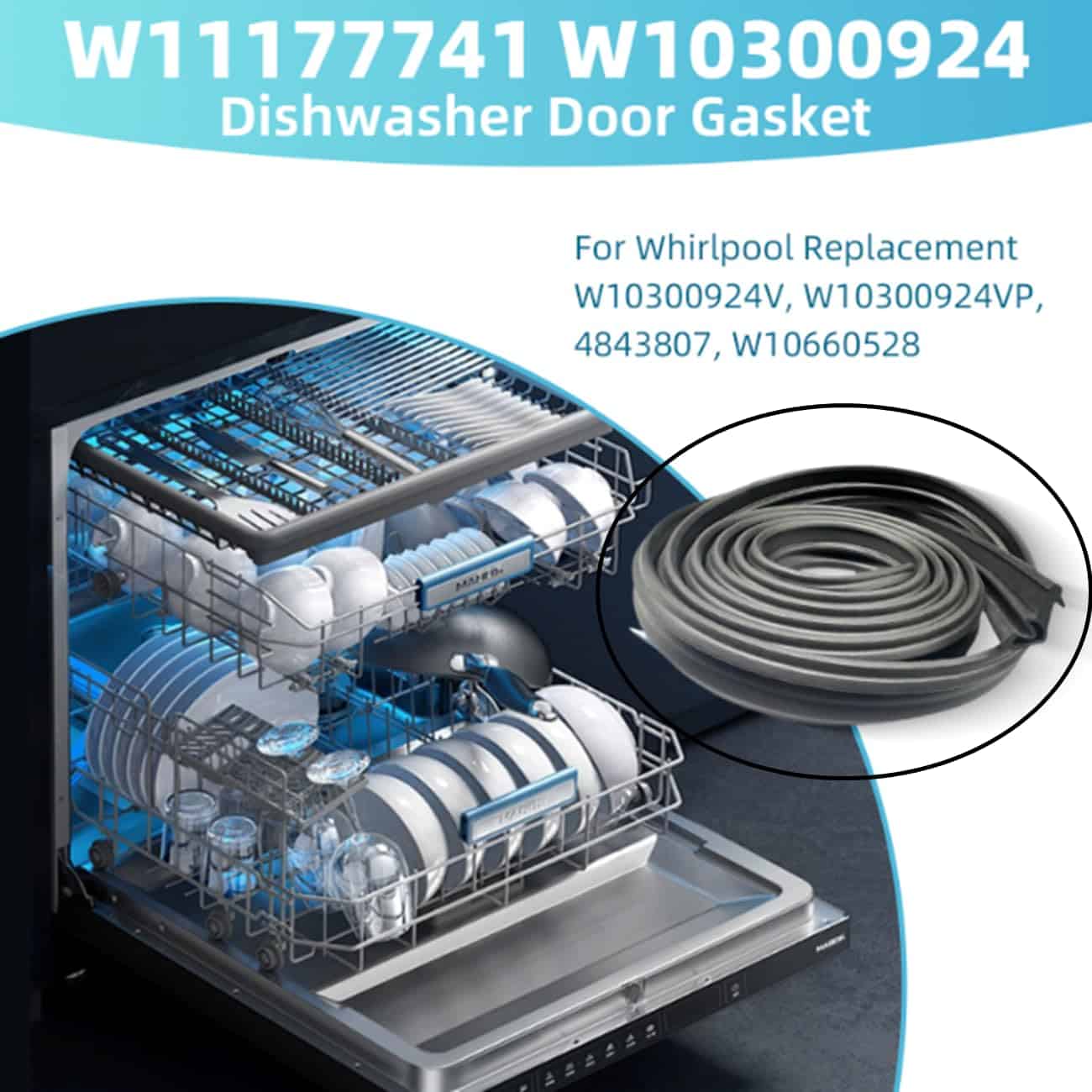 Junta de Puerta de Lavavajillas Nueva W11177741 Compatible - Imagen 5