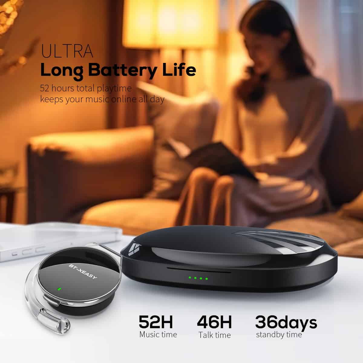 Auriculares Bluetooth BEVCEFCC de oído abierto con ganchos - Imagen 3