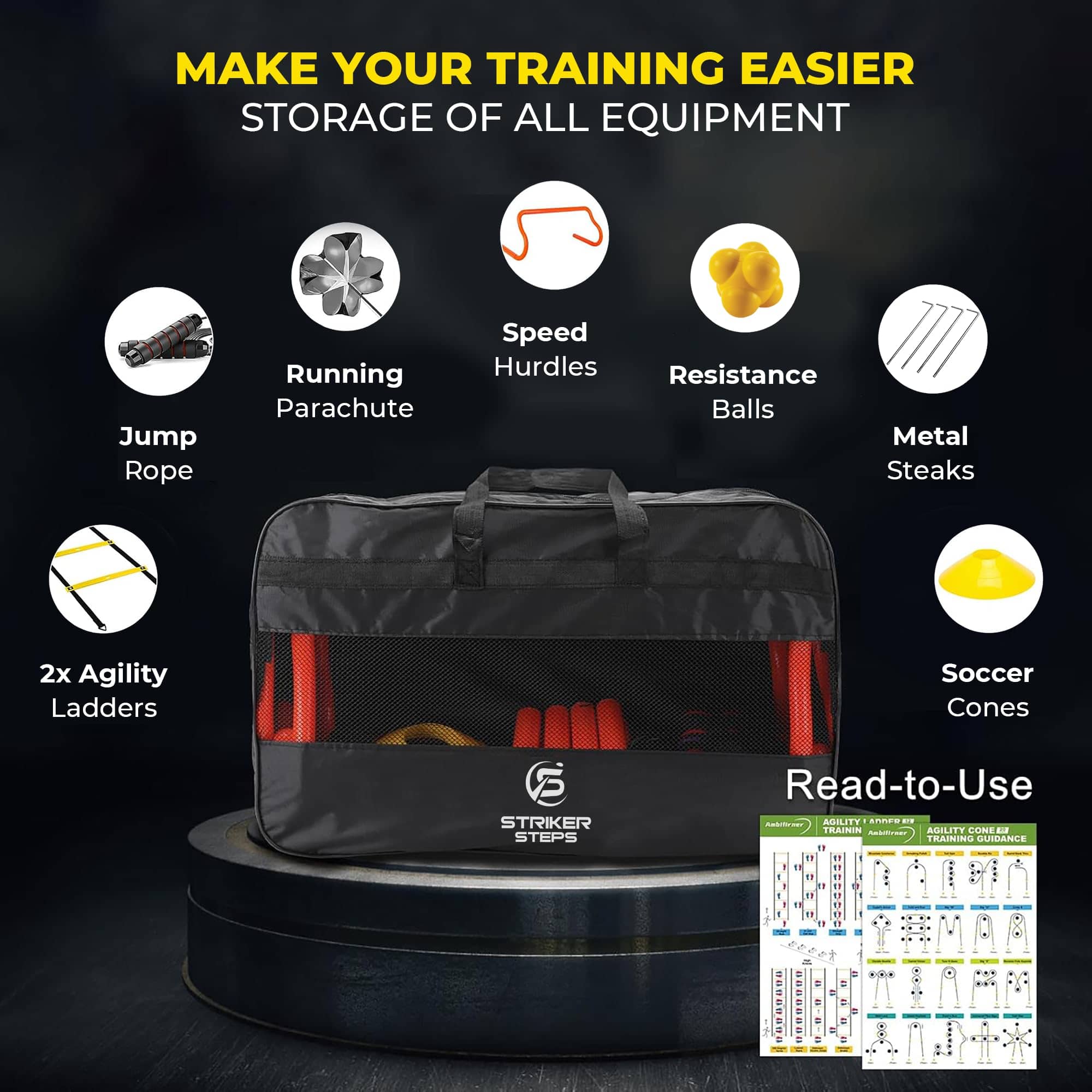 Set de Equipos de Entrenamiento de Velocidad -Negro, Amarill - Imagen 9