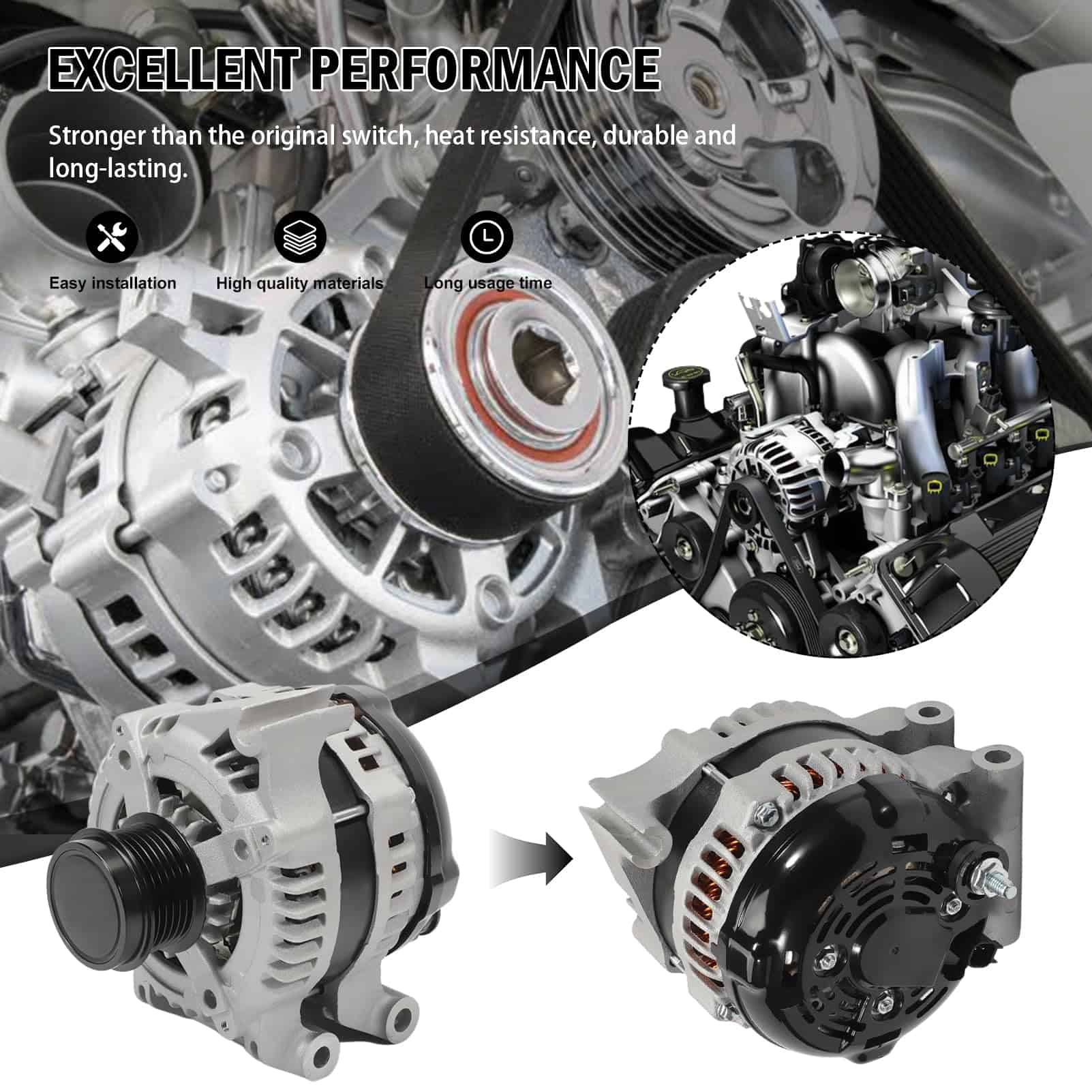 Alternador KASturrboo Compatible con Cherokee KL 2014-2022 - Imagen 7