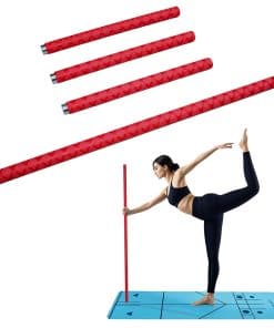 Bastón de yoga Huang Yunming de acero -Rojo