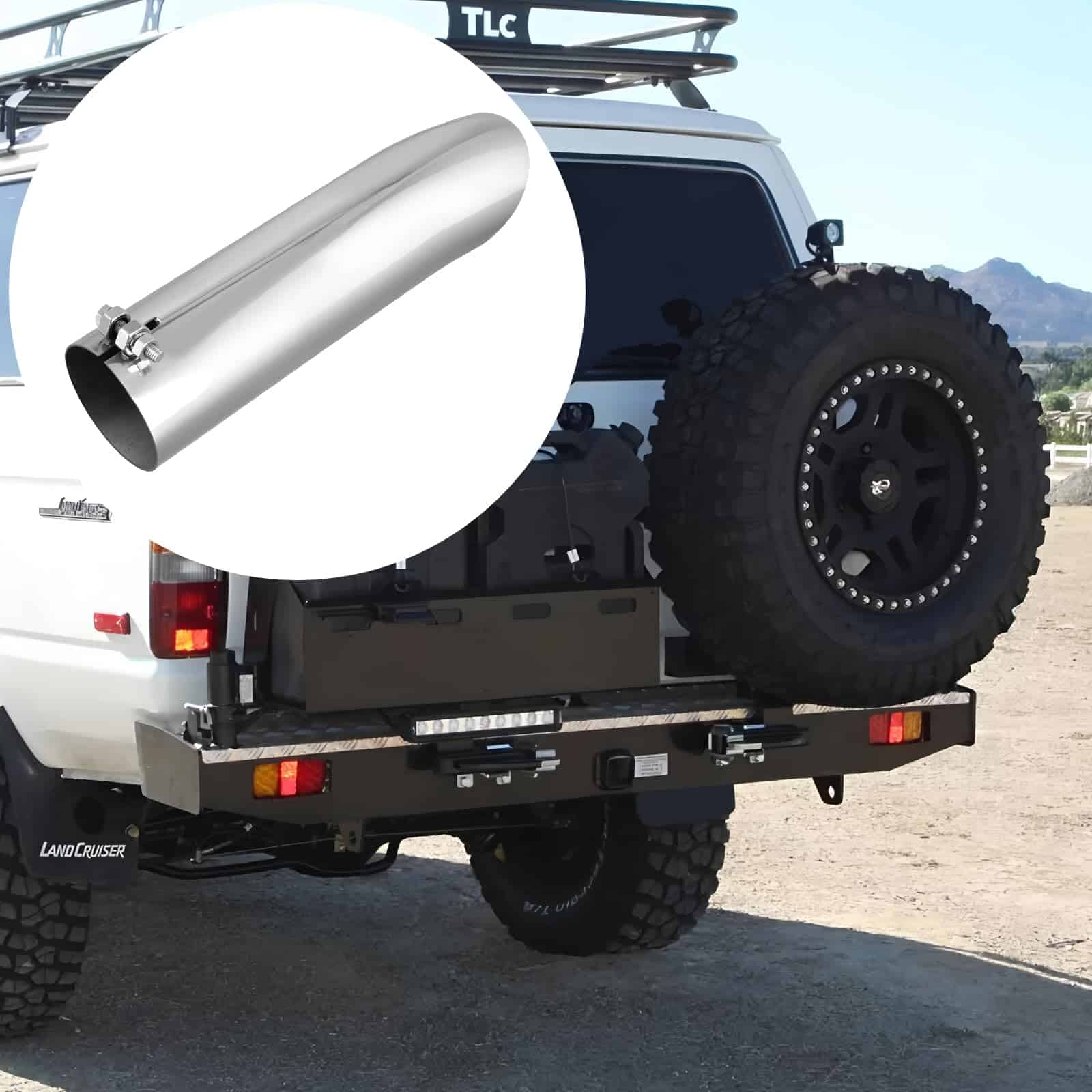 KOHAND 2Pack 2.25 Pulgadas Giro Abajo Escape Punta, Acero - Imagen 7