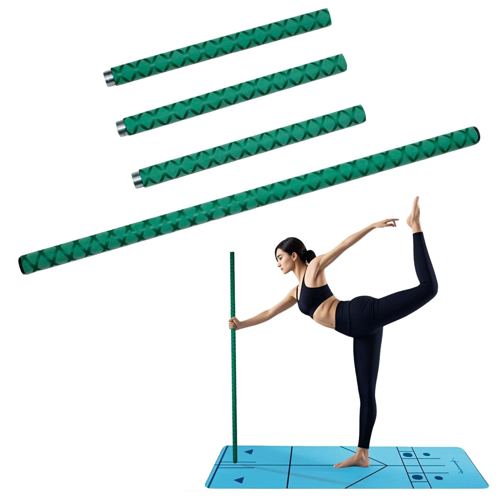 Vara de yoga de Huang Yunming - Acero resistente, 5 pies de