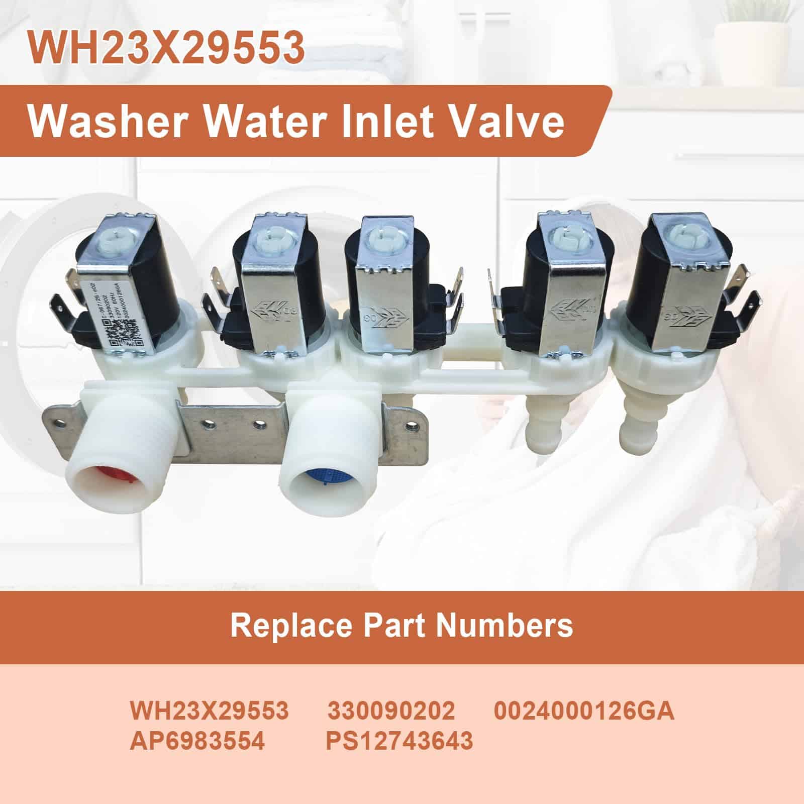 Válvula de Entrada de Agua para Lavadora WH23X29553 - Imagen 3