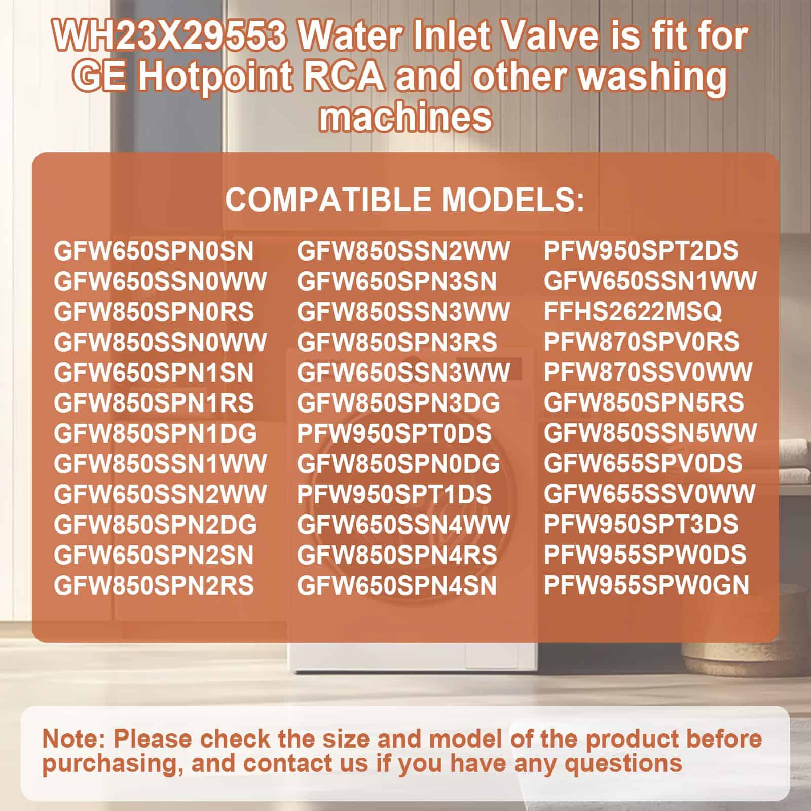 Válvula de Entrada de Agua para Lavadora WH23X29553 - Imagen 4