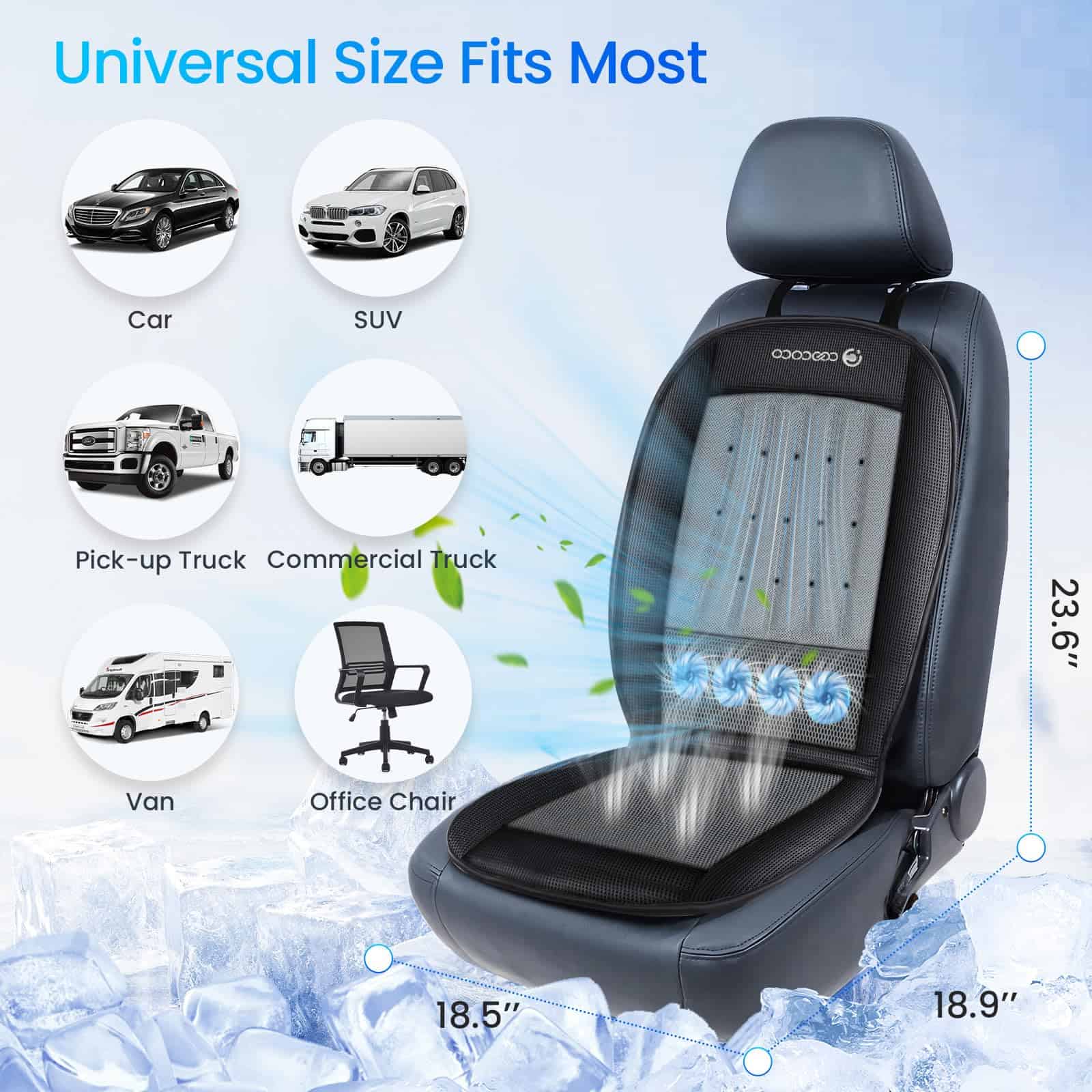 Cubierta de Asiento de Coche Ventilada CooCoCo, Cojín - Imagen 5