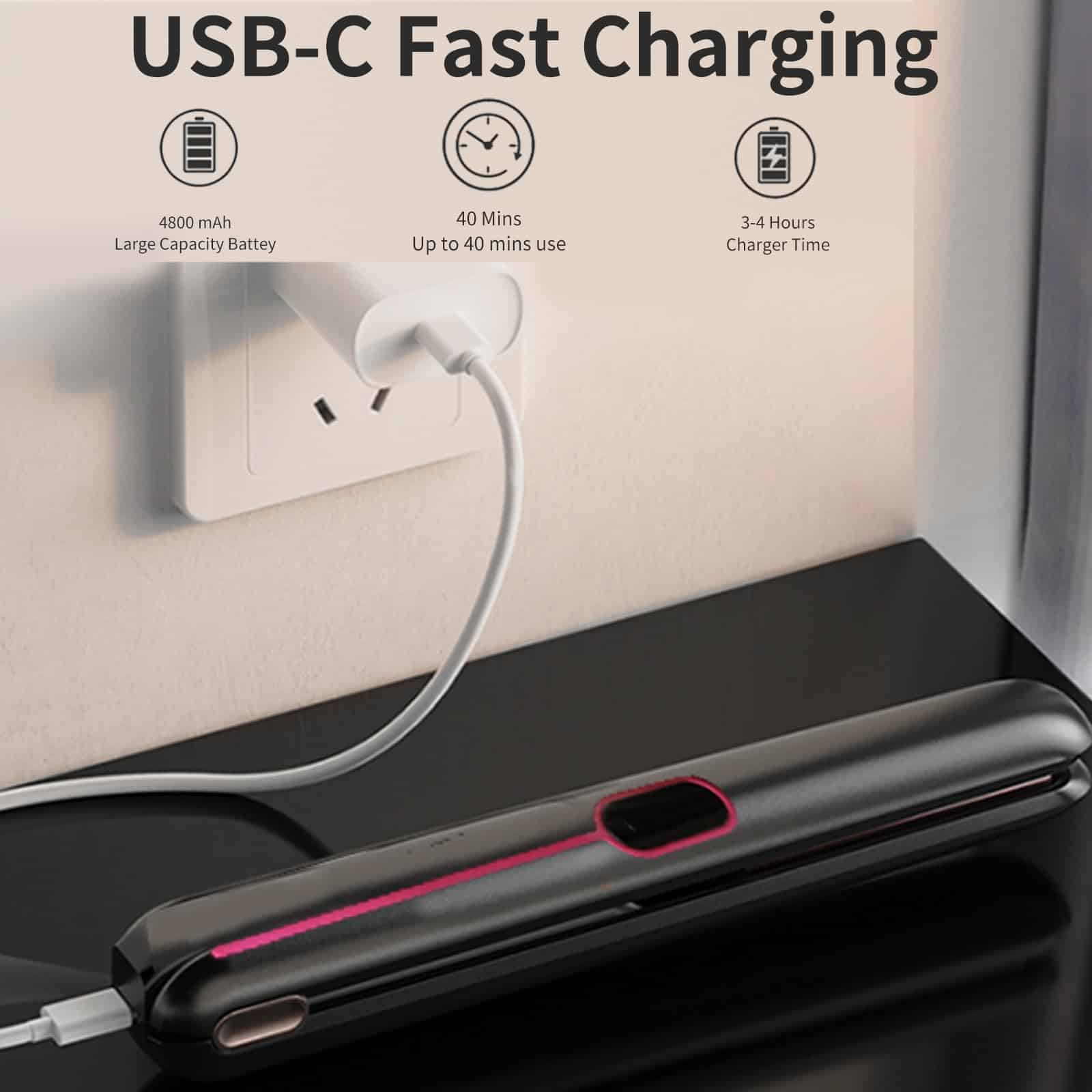 Plancha de Pelo Inalámbrica y Rizadora 2 en 1 Portátil - Imagen 6