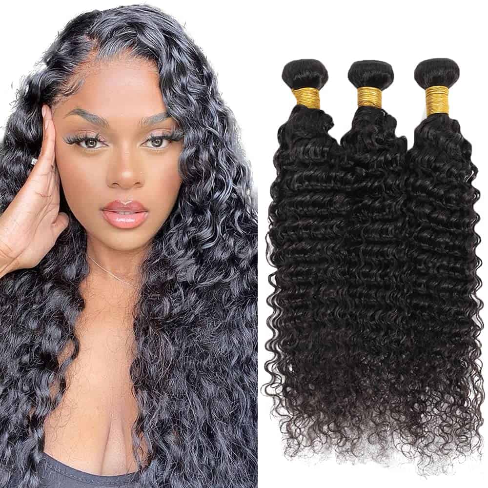 Paquetes de Cabello Humano Ondas Profundas 28 30 32