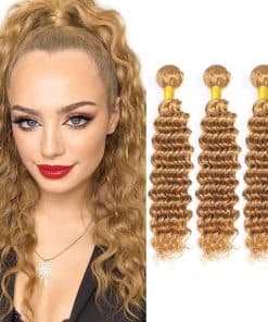 #27 Mechones de Pelo Humano Ondulado Profundo 28 30 32