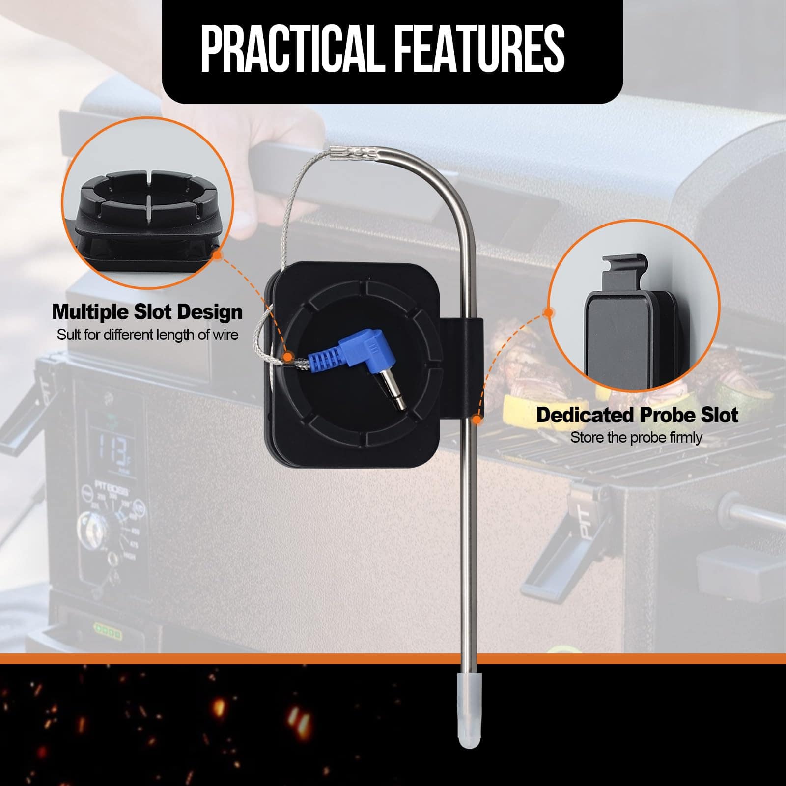 2 Pack Sonda de Temperatura para Carne con Conector de - Imagen 5