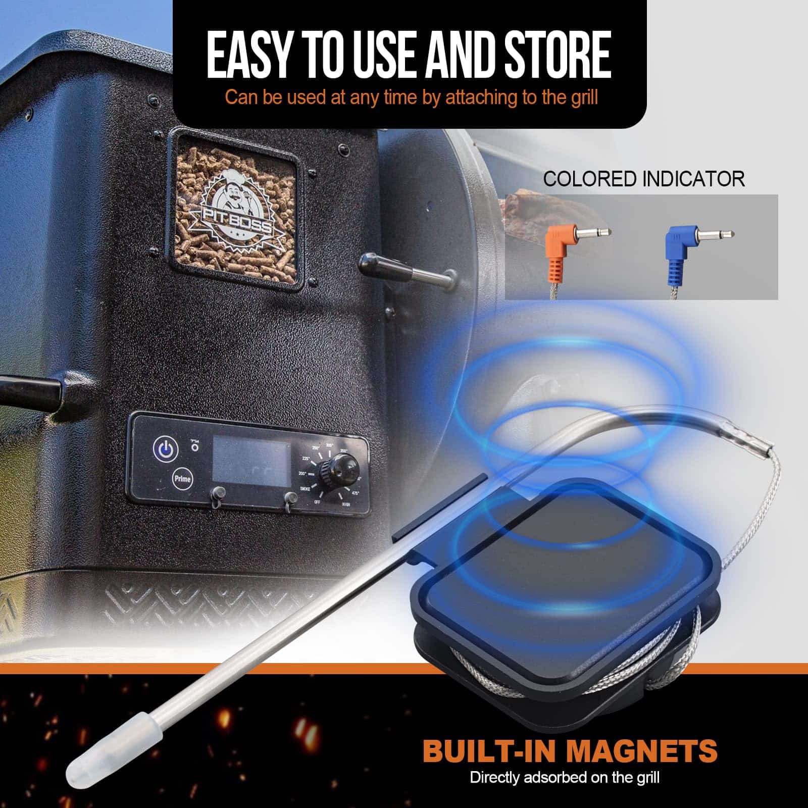 2 Pack Sonda de Temperatura para Carne con Conector de - Imagen 4