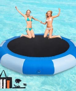 Trampolín acuático inflable de 8 pies, anillo flotante