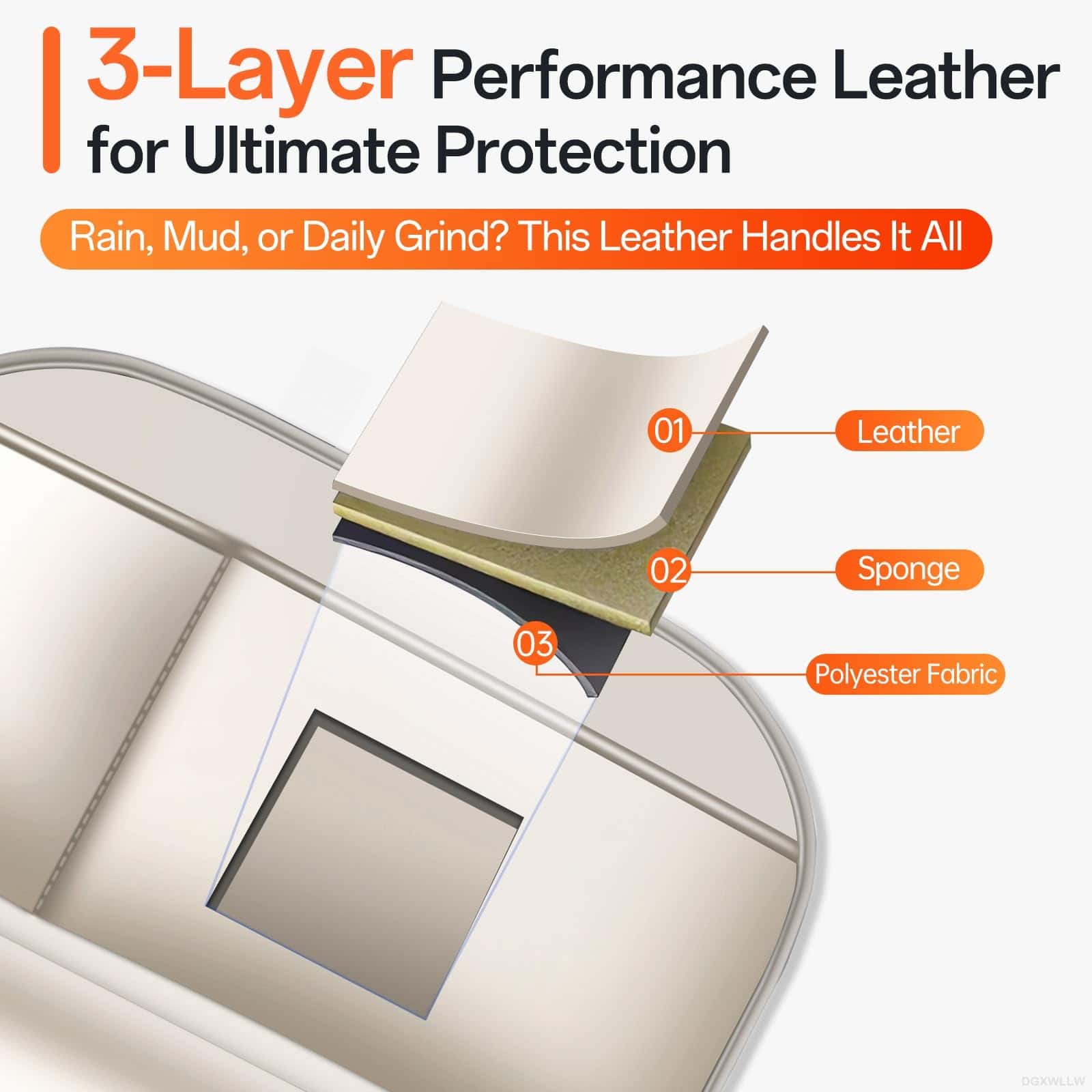 Organizador de Asiento Trasero de Cuero DGXWLLW Kick Mats - Imagen 5