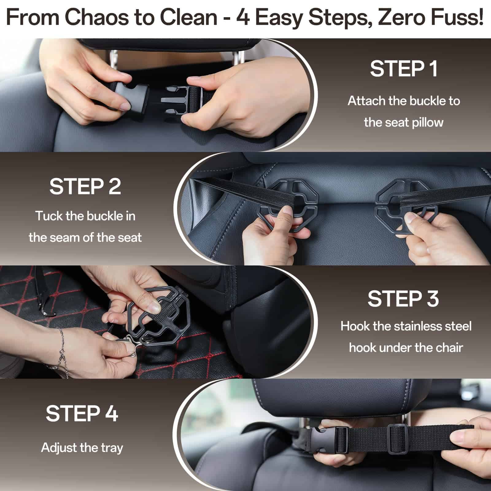 Organizador de Asiento Trasero de Cuero DGXWLLW Kick Mats - Imagen 7