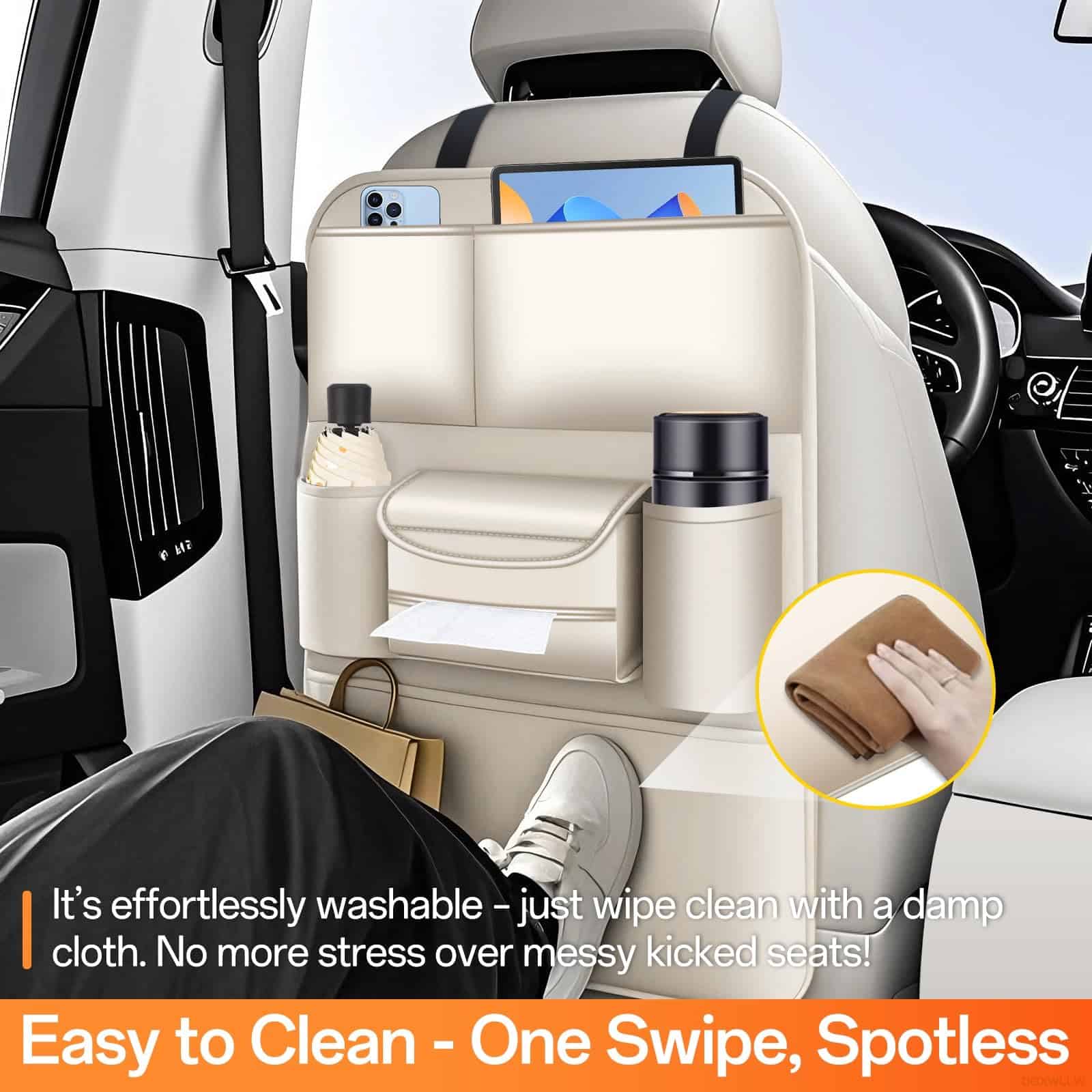 Organizador de Asiento Trasero de Cuero DGXWLLW Kick Mats - Imagen 4