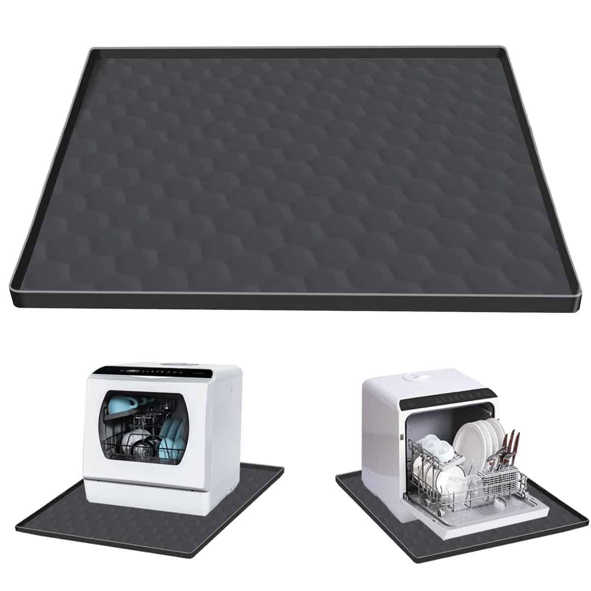 Tapete para bandeja de drenaje de lavavajillas con borde