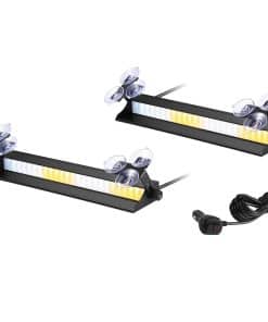 KEECALT 2 en 1 Carcasa de Aluminio 192 LED Ámbar Blanco Luz