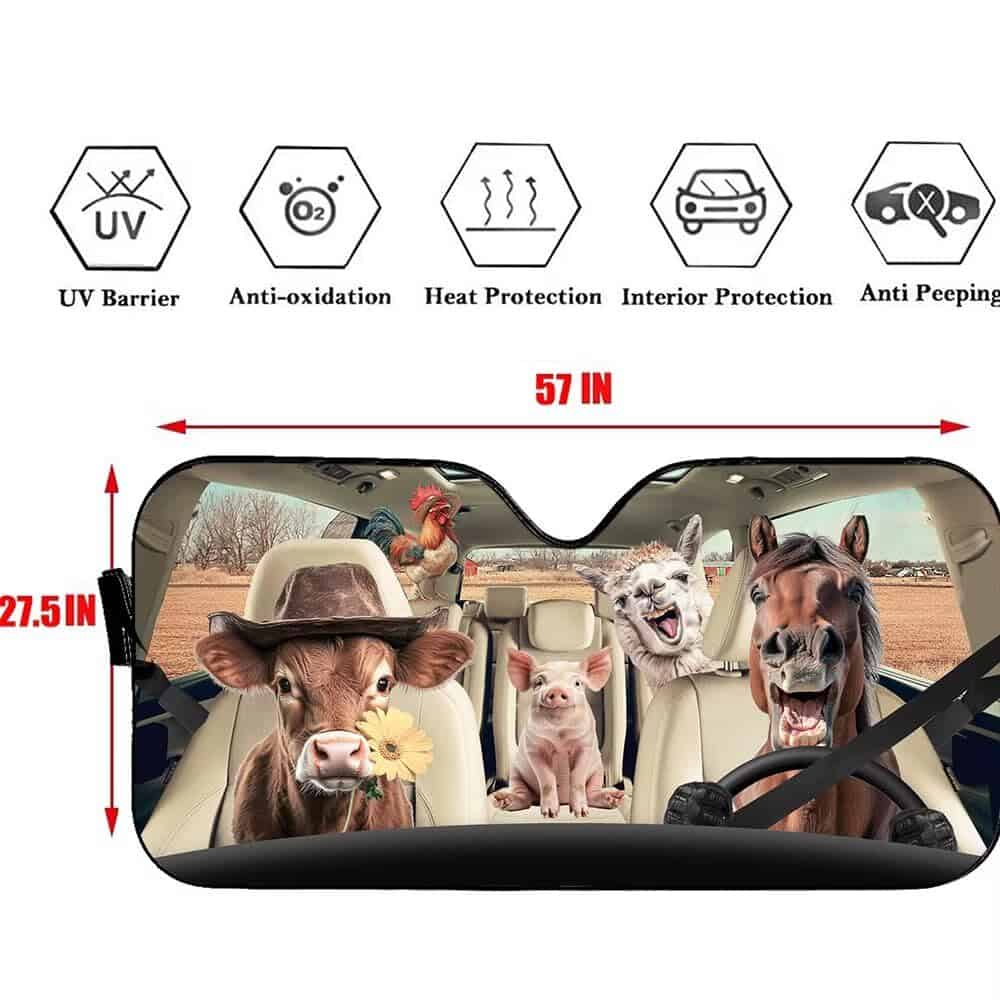 Parasol para parabrisas de coche plegable con divertidos - Imagen 7