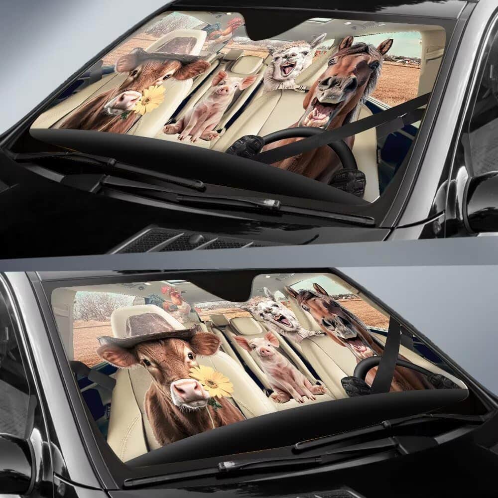 Parasol para parabrisas de coche plegable con divertidos - Imagen 3