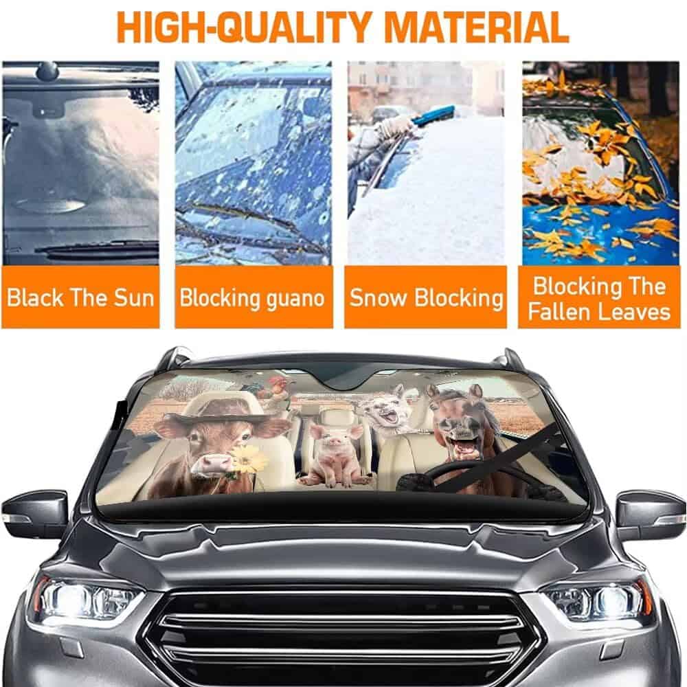 Parasol para parabrisas de coche plegable con divertidos - Imagen 5