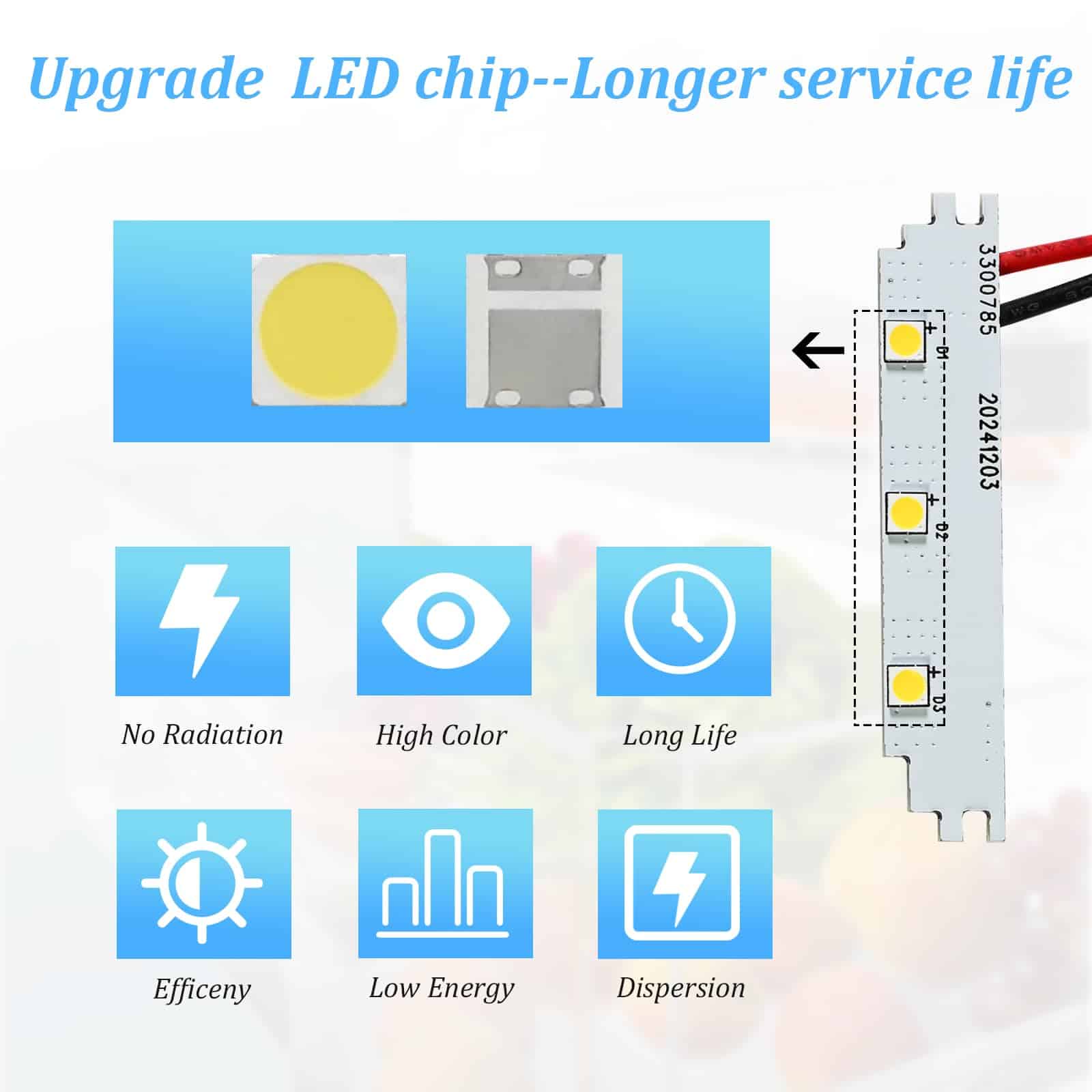 Kit de luces LED para refrigerador W11683242 compatible con - Imagen 4