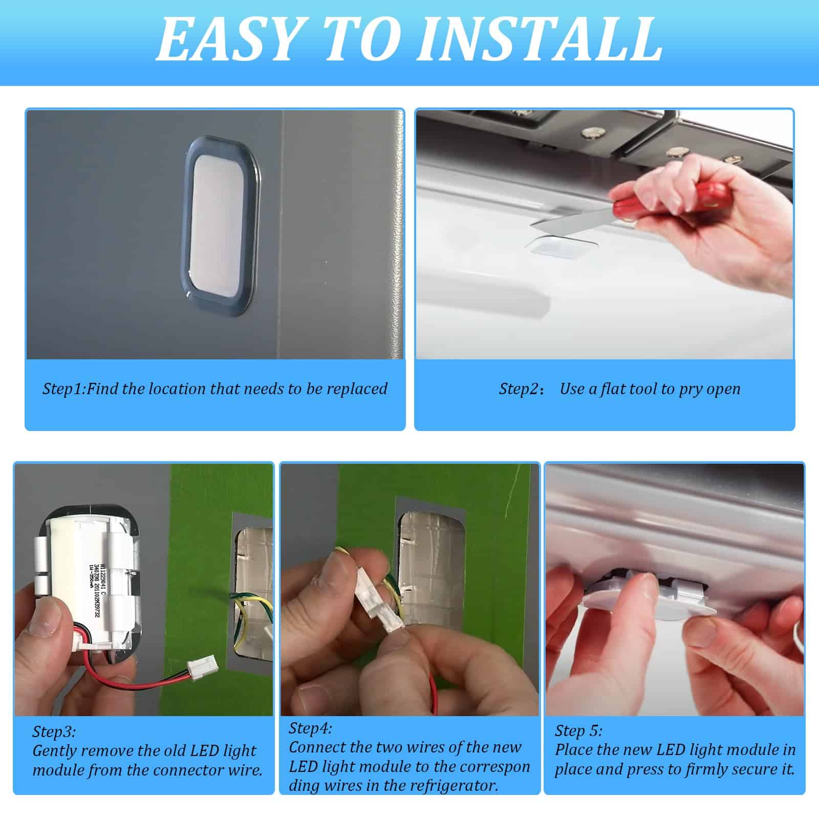 Kit de luces LED para refrigerador W11683242 compatible con - Imagen 7